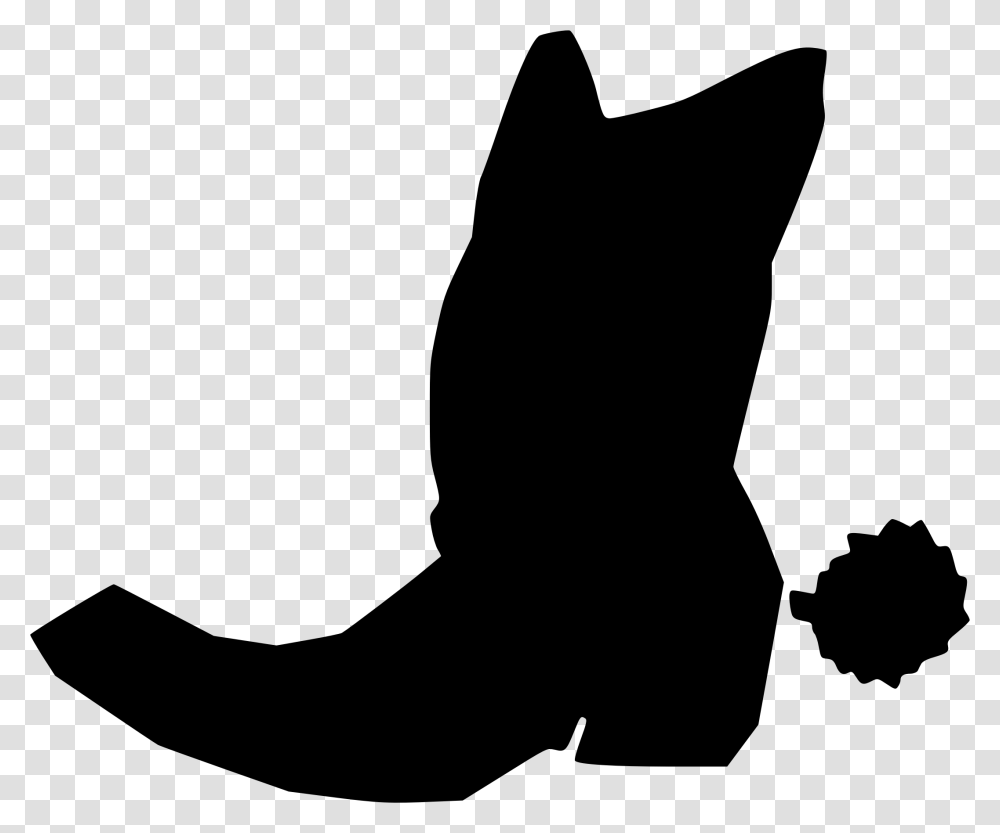Cowboy Boot Icons Cowboy Boot Silhouette, Gray, World Of Warcraft Transparent Png