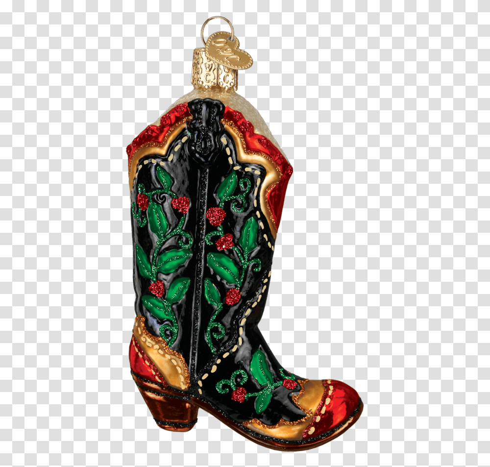 Cowboy Boot Ornament Christmas Ornament, Clothing, Architecture, Building, Pillar Transparent Png
