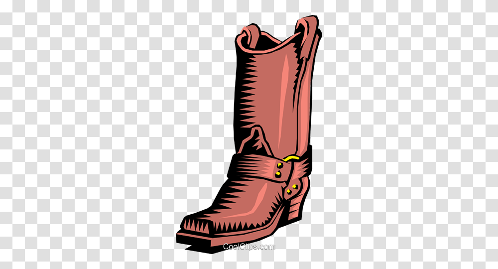 Cowboy Boot Royalty Free Vector Clip Art Illustration, Apparel, Footwear, Leisure Activities Transparent Png