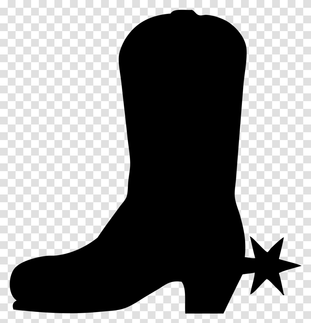 Cowboy Boot Silhouette Silhouette Cowboy Boots Clipart, Gray, World Of Warcraft Transparent Png