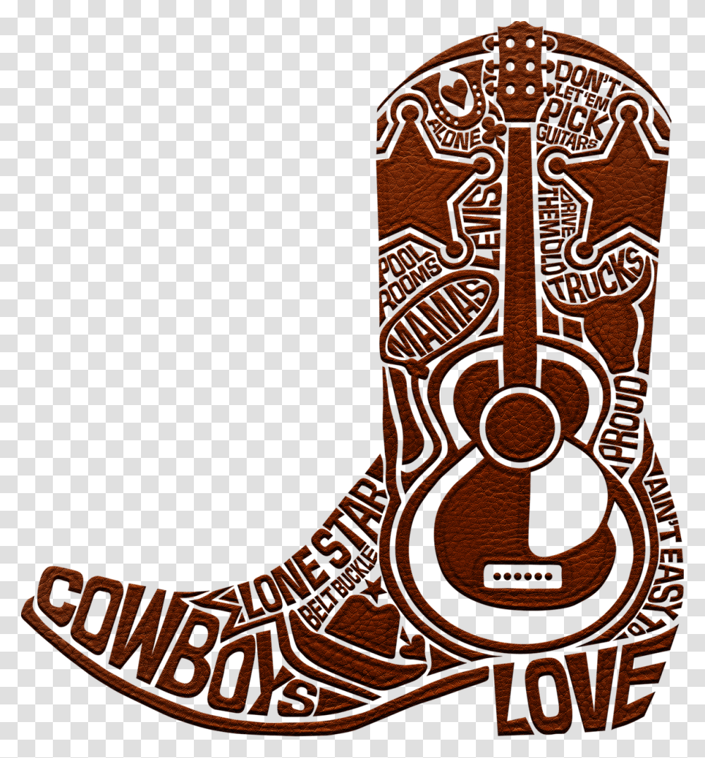 Cowboy Boot Western Words Free Image On Pixabay Western Cowboy Line Art, Clothing, Apparel, Footwear, Rug Transparent Png