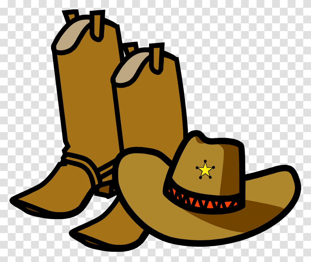 Cowboy Boots Clip Art Cowboy Boot And Hat Clipart, Apparel, Footwear, Cowboy Hat Transparent Png
