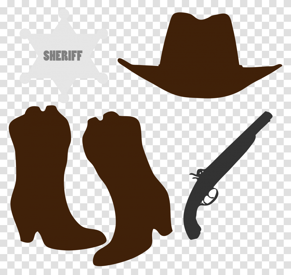 Cowboy Boots Clip Art Free, Apparel, Cowboy Hat Transparent Png