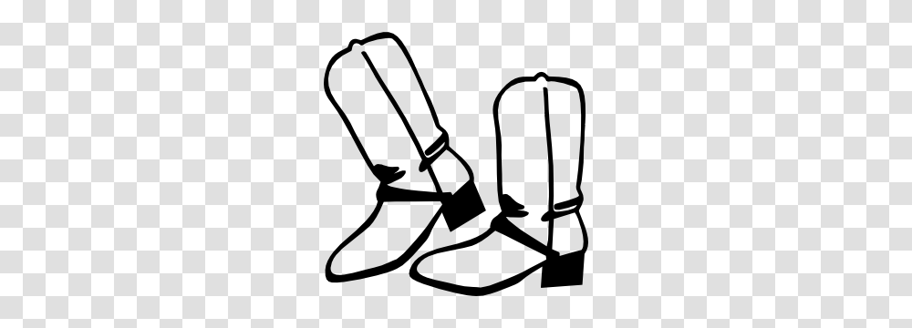 Cowboy Boots Outline Sticker, Apparel, Footwear, Lawn Mower Transparent Png