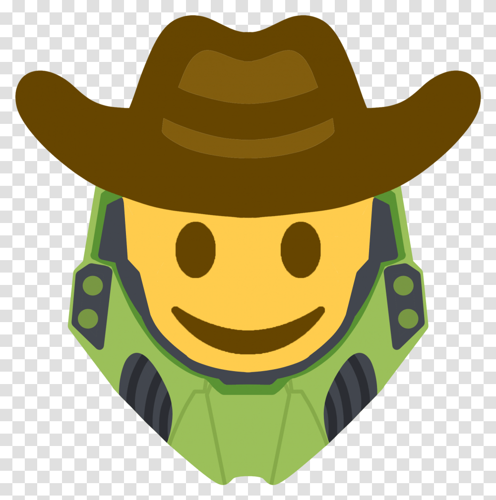 Cowboy Chief Emoji I Drew Discord Emojis Halo, Clothing, Apparel, Cowboy Hat, Sun Hat Transparent Png