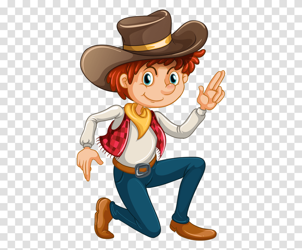 Cowboy Clip Art No Background Cartoon Cowboy, Toy, Apparel, Hat Transparent Png