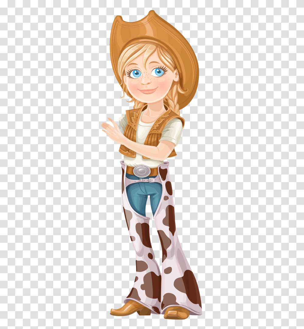 Cowboy E Cowgirl Cartoon Cowboy And Cowgirl, Person, Human, Brace, Hip Transparent Png