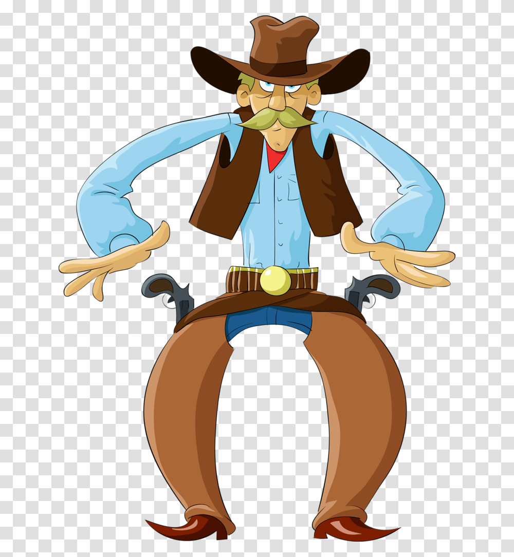 Cowboy E Cowgirl Cartoon Cowboy Shootout, Apparel, Person, Human Transparent Png