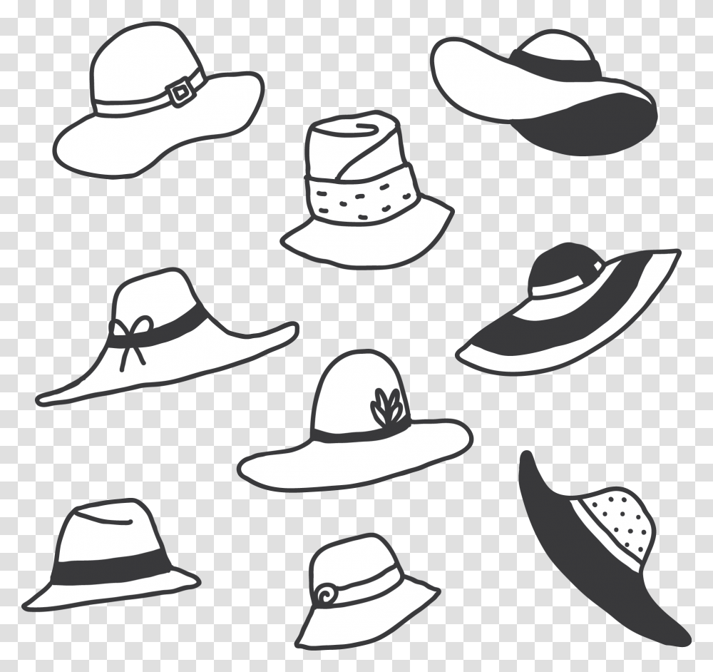 Cowboy Hat Black And White Cowboy Hat, Apparel, Sombrero, Sun Hat Transparent Png