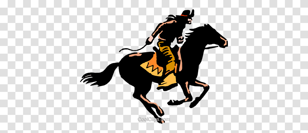 Cowboy On Horseback Royalty Free Vector Clip Art Illustration, Person, Human, Knight, Mammal Transparent Png