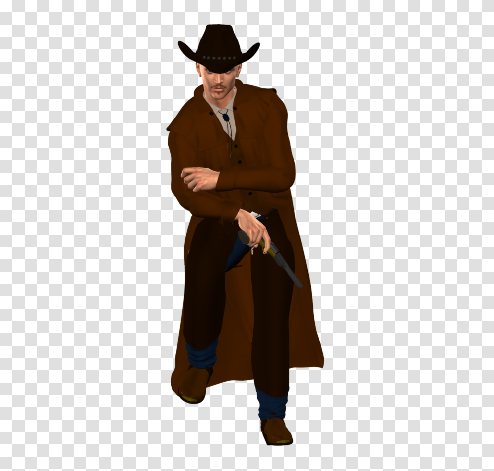 Cowboy, Person, Apparel, Overcoat Transparent Png