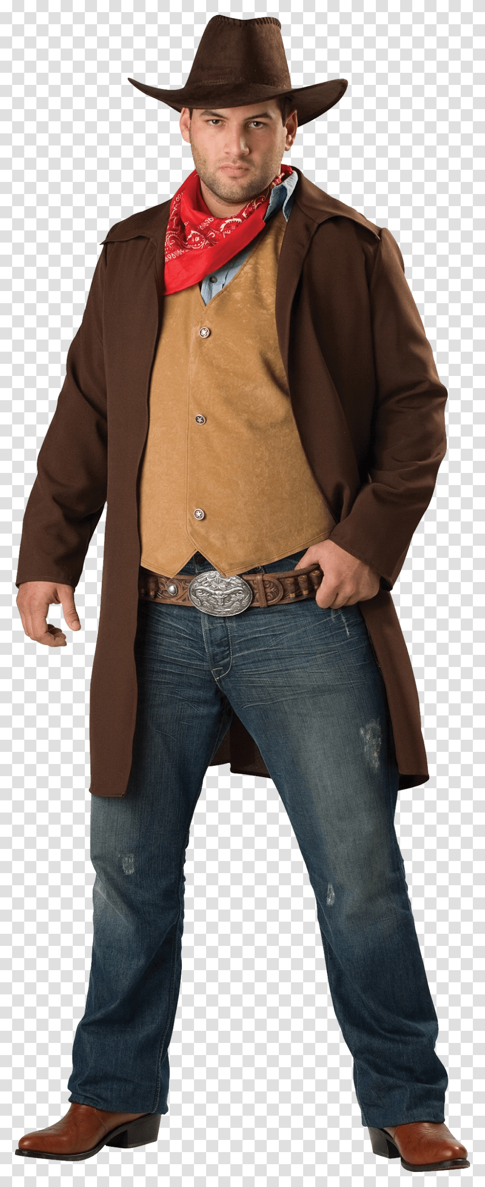 Cowboy, Person, Coat, Blazer Transparent Png