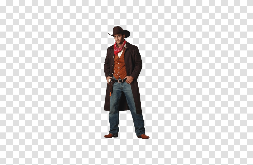 Cowboy, Person, Costume, Coat Transparent Png