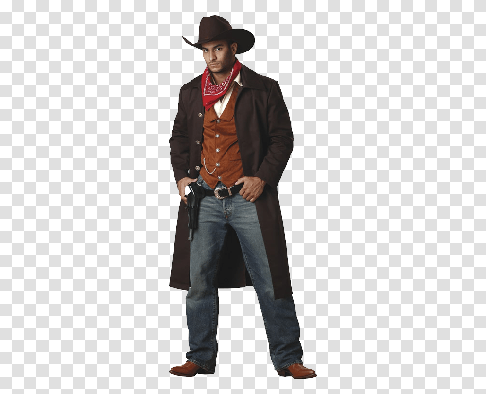 Cowboy, Person, Pants, Hat Transparent Png
