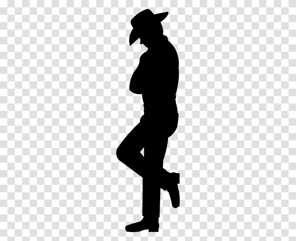 Cowboy, Person, Silhouette, Back, Photography Transparent Png