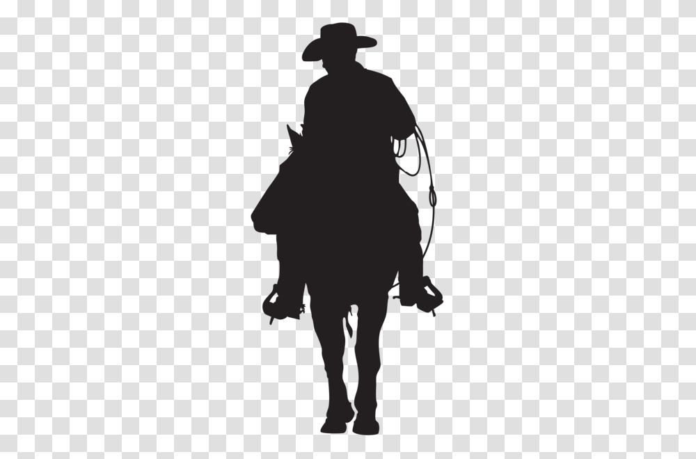 Cowboy, Person, Silhouette, Human, Stencil Transparent Png