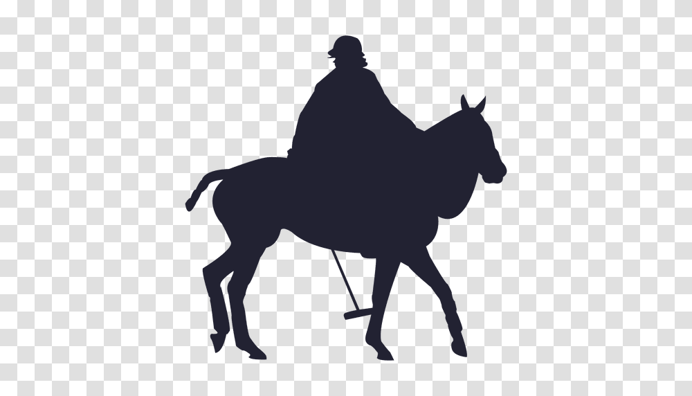 Cowboy Riding Horse Silhouette, Mammal, Animal, Person, Human Transparent Png