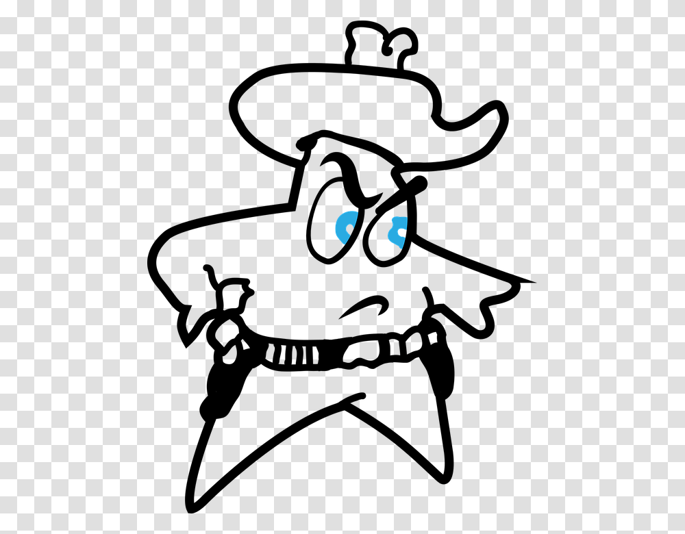 Cowboy Sheriff Star Stars Western Sheriff Badge Black And White Cartoon, Moon, Outer Space, Night, Astronomy Transparent Png