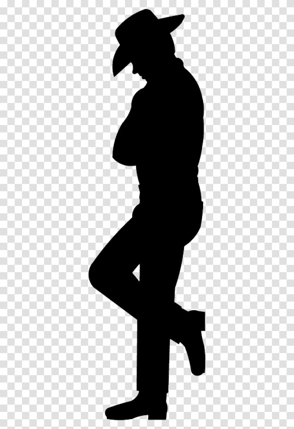 Cowboy Silhouette, Back, Person, Photography, Kneeling Transparent Png