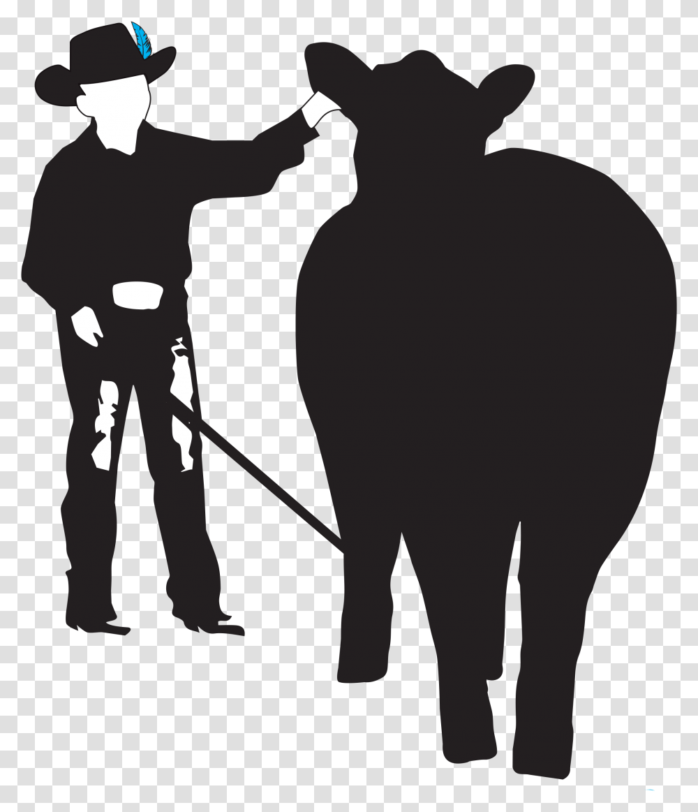 Cowboy Silhouette Show Cow Silhouette, Person, Human, Ninja, Stencil Transparent Png