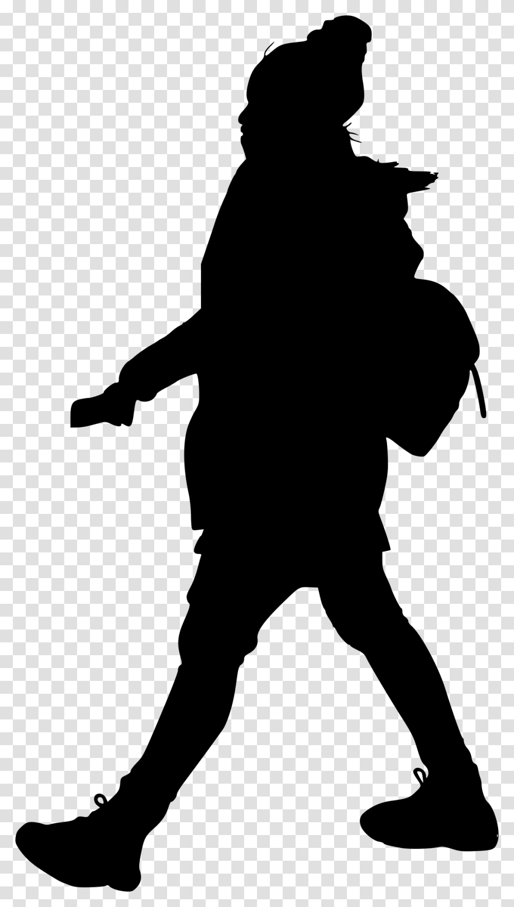 Cowboy Silhouette Silhouette Figure Walking, Gray, World Of Warcraft Transparent Png