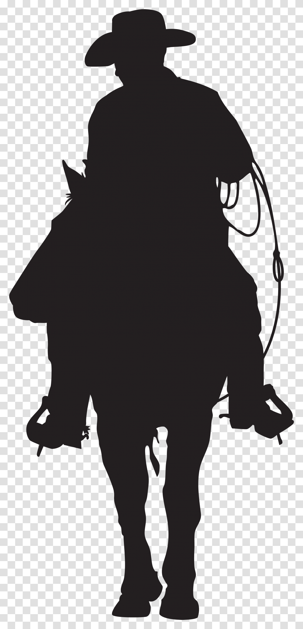Cowboy Silhouette Western Clip Art Cowboy, Person, Human, Stencil Transparent Png
