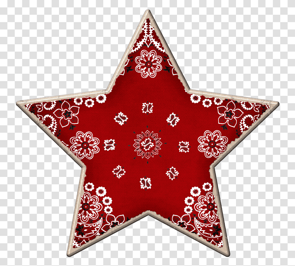 Cowboy Theme Party Bandana Stars Clipart, Symbol, Star Symbol Transparent Png