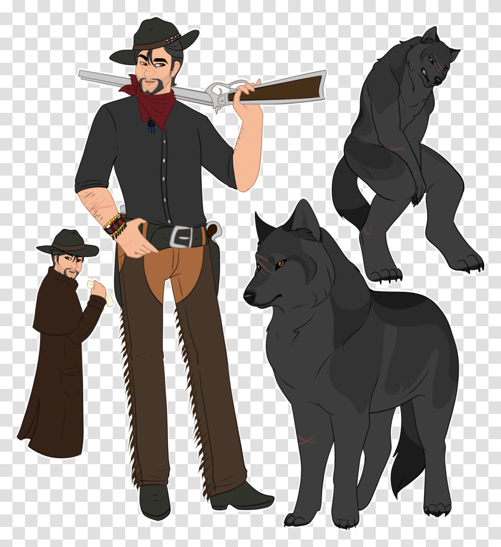 Cowboy Werewolf, Person, Human, Dog, Pet Transparent Png