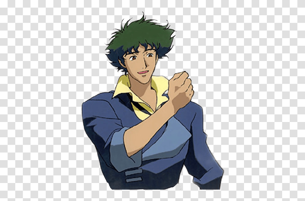 Cowboybebop Anime Transparentanimeboy Spike Spike Cowboy Bebop Characters, Person, Comics, Book, Clothing Transparent Png