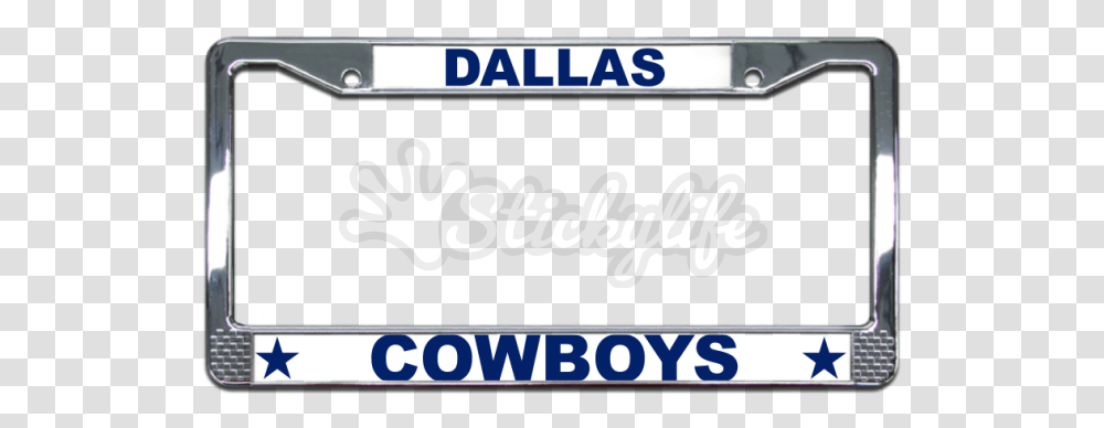 Cowboys License Plate Frame Sign, Word, Alphabet, Vehicle Transparent Png