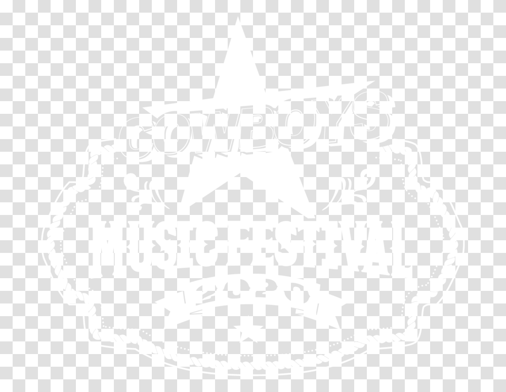 Cowboys Music Festival 2020 02 Johns Hopkins Logo White, Label, Trademark Transparent Png
