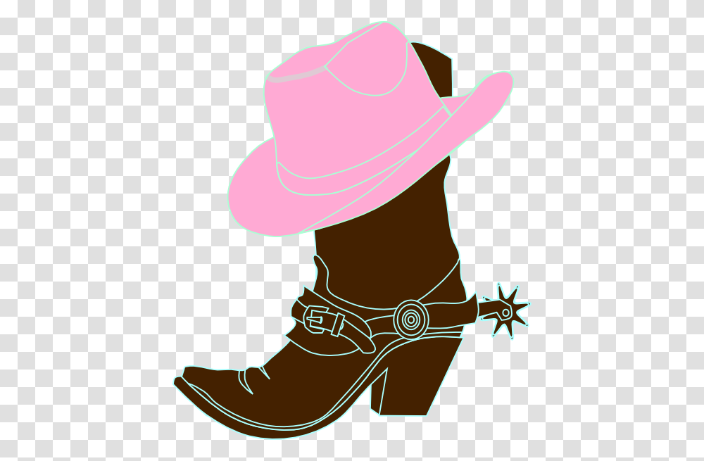 Cowgirl Boot And Hat Clip Art Clip Art, Apparel, Footwear, Baseball Cap Transparent Png
