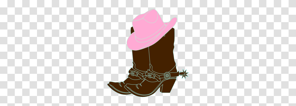 Cowgirl Boots And Pink Cowgirl Hat Clip Art, Apparel, Footwear, Person Transparent Png