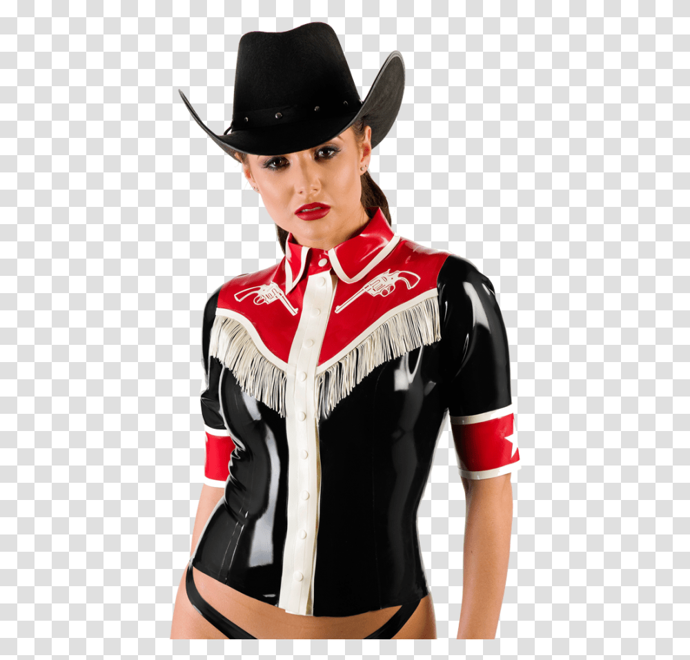 Cowgirl Button Shirt Cowgirl Fetish, Person, Human, Latex Clothing, Costume Transparent Png