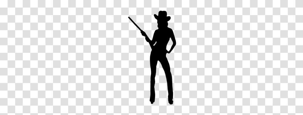 Cowgirl Clipart Silhouette, Person, Human, Standing, Leisure Activities Transparent Png