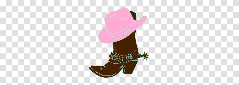 Cowgirl Hat And Boot Clip Art, Apparel, Footwear, Cowboy Hat Transparent Png
