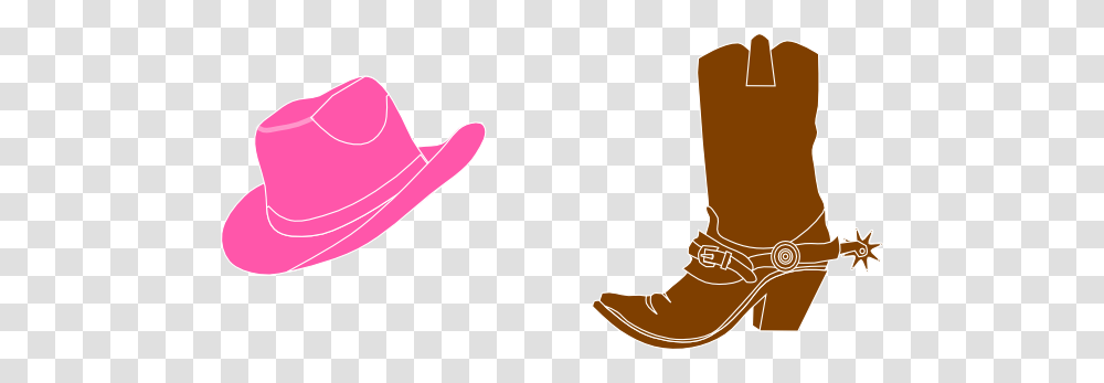 Cowgirl Hat And Boot Clip Arts Download, Apparel, Cowboy Hat, Footwear Transparent Png