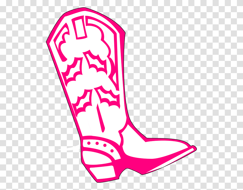 Cowgirl Hat Clipart 26 Pink Cowboy Boot, Apparel, Footwear Transparent Png
