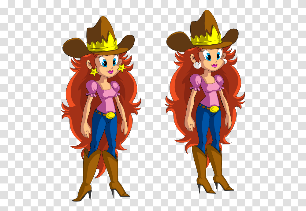 Cowgirl Princess Peach By Jesse Princess Daisy, Person, Human, Performer, Costume Transparent Png