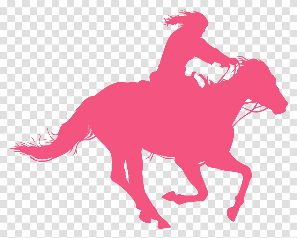 Cowgirl Riding Horse Silhouette, Person, Animal, Mammal Transparent Png