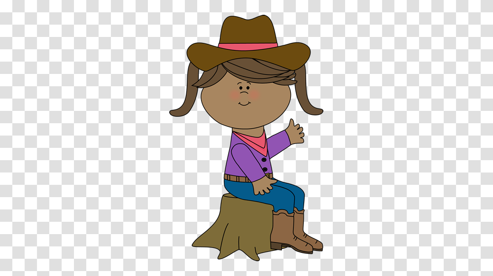 Cowgirl Sitting On A Tree Stump Western Tree Stump, Apparel, Outdoors, Hat Transparent Png