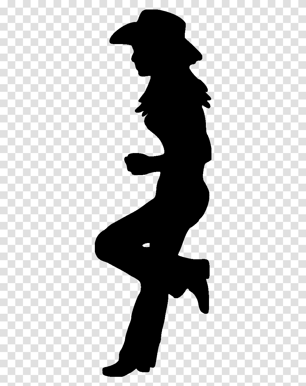 Cowgirl Up Clipart Leaning Cowgirl Silhouette, Gray, World Of Warcraft Transparent Png