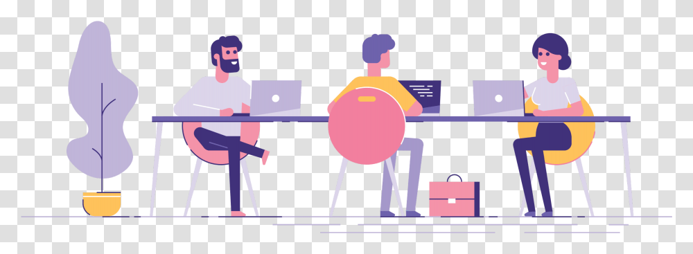 Coworking Space Illustration Stock, Person, Dating, Furniture Transparent Png