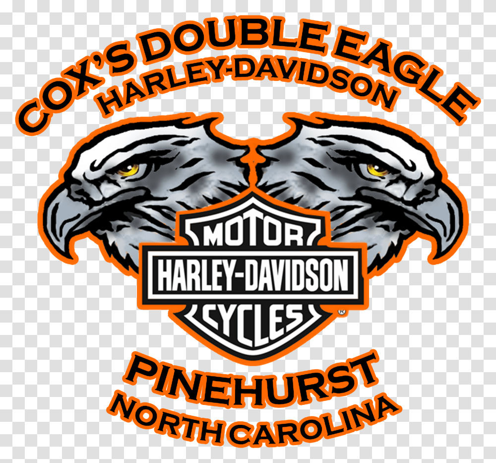 Cox S Double Eagle Harley Davidson Nc Double Eagle Harley Davidson, Logo, Word, Emblem Transparent Png