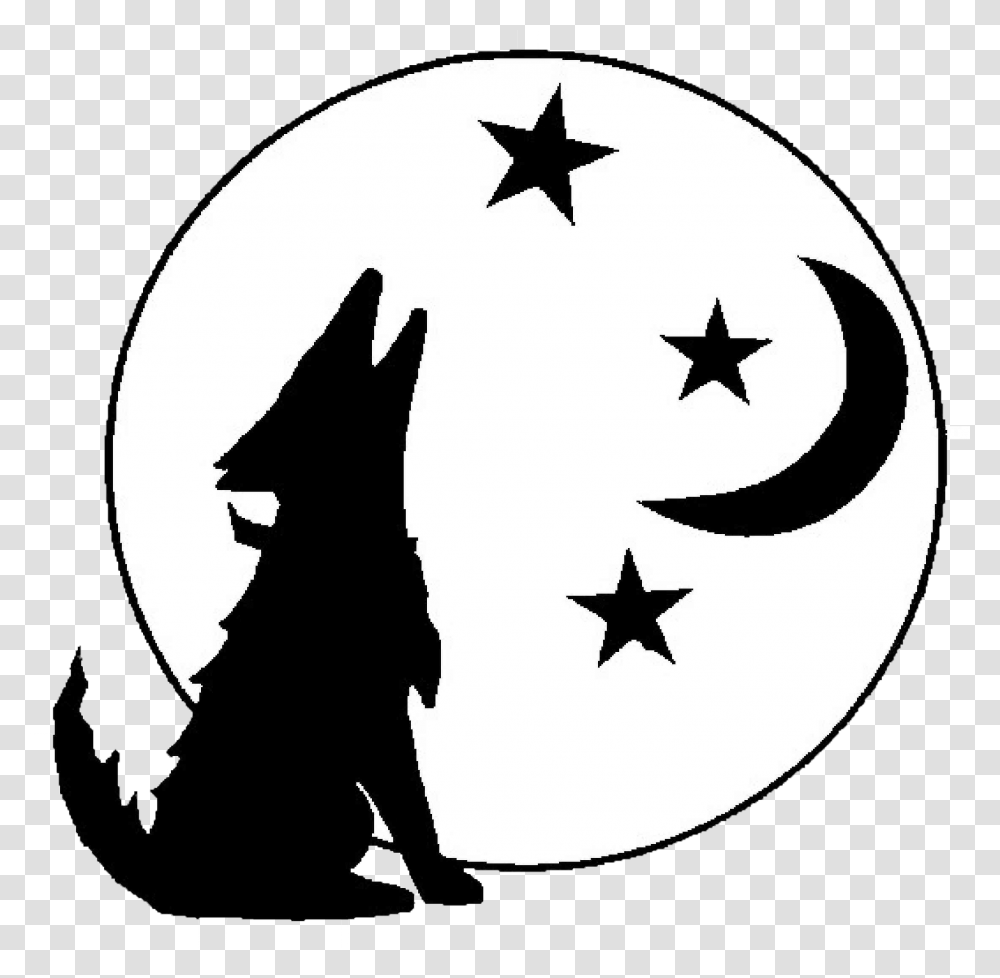 Coyote And The Road Runner Dog Howl Clip Art Coyote Was The Moon, Star Symbol, Stencil, Person Transparent Png