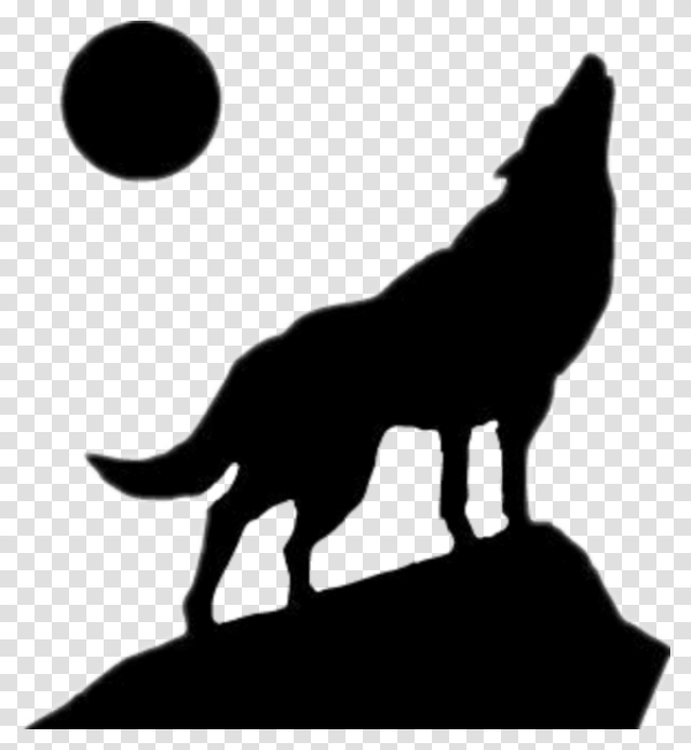 Coyote Clipart Black And White Wolf Stencil, Animal, Bird, Silhouette, Mammal Transparent Png