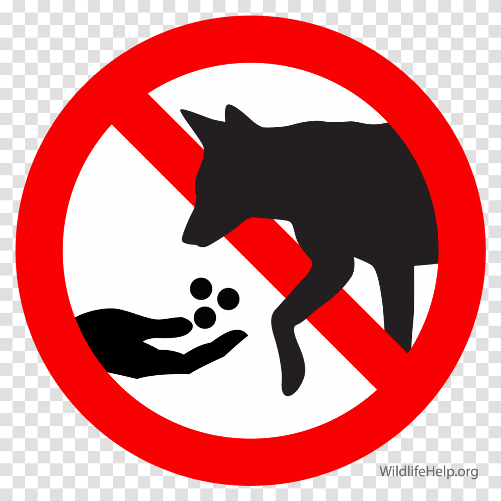 Coyote In Massachusetts Don T Feed Animals, Symbol, Label, Text, Sign Transparent Png