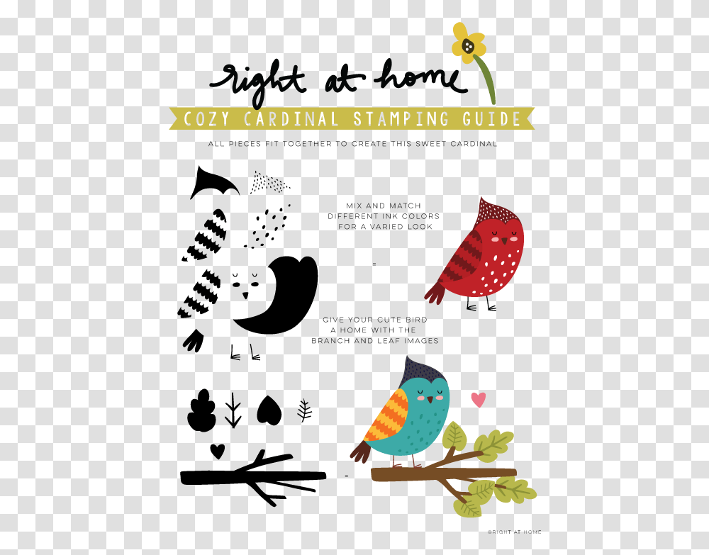 Cozy Cardinal Stamping Guide Right At Home Seasonal Wreath Dies, Tree, Plant, Bird, Animal Transparent Png