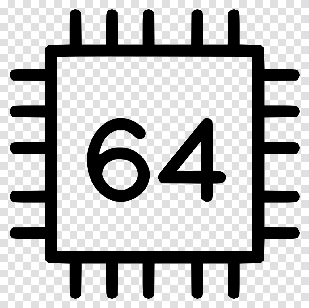 Cpu Processor Bit Intel Chip Microprocessor Symbol, Number, Label, Lunch Transparent Png