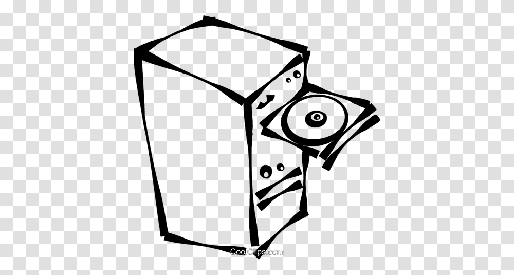 Cpu With Cd Rom Drive Open Royalty Free Vector Clip Art, Dice, Game, Leisure Activities, Tin Transparent Png